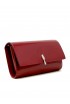 CHRISTIAN LOUBOUTIN 3265344 R947 BURGUNDY PATENT LEATHER BETTINA WALLET ON A CHAIN