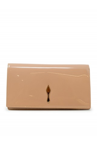 CHRISTIAN LOUBOUTIN 1265080 CM3T BLUSH PATENT BETTINA CLUTCH BAG