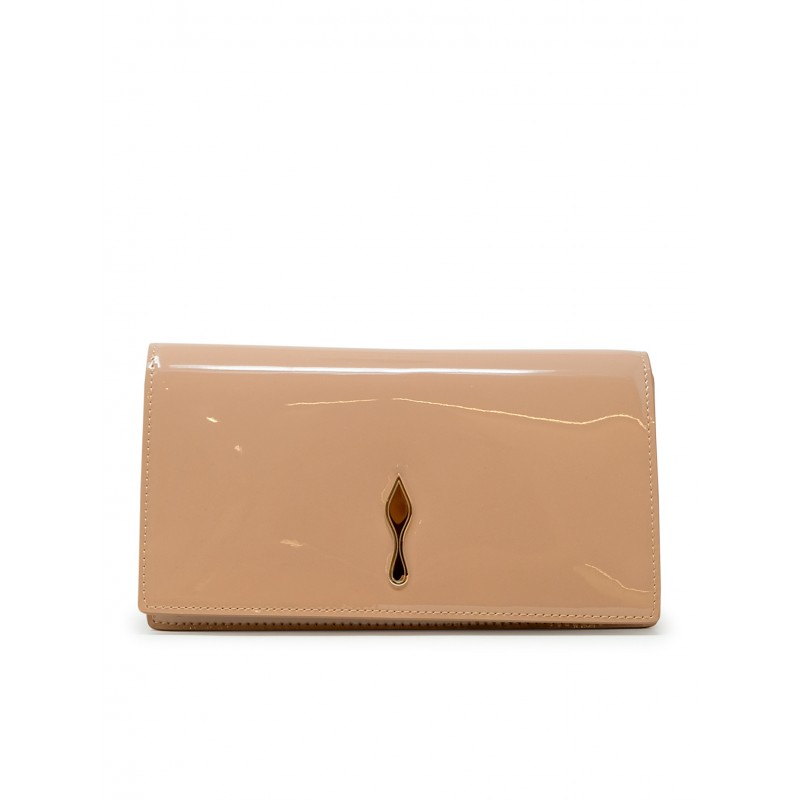 CHRISTIAN LOUBOUTIN 1265080 CM3T BLUSH PATENT BETTINA CLUTCH BAG