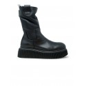 AGL D751529PGK7514013 MILAGROS BLACK LEATHER FUR BOOTS