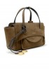 HIDESINS FL13SDCHO FLAP S BROWN SUEDE HANDBAG
