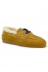 POSA PW29 BROWN SUEDE BOAT LOAFER WITH FUR