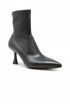 SERGIO LEVANTESI JANET 56 BLACK LEATHER ANKLE BOOTS