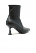 SERGIO LEVANTESI JANET 56 BLACK LEATHER ANKLE BOOTS