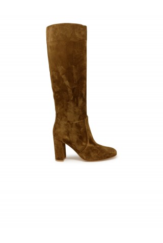 GIANVITO ROSSI G80627-85RIC-C45 SUEDE BROWN GLEN BOOTS