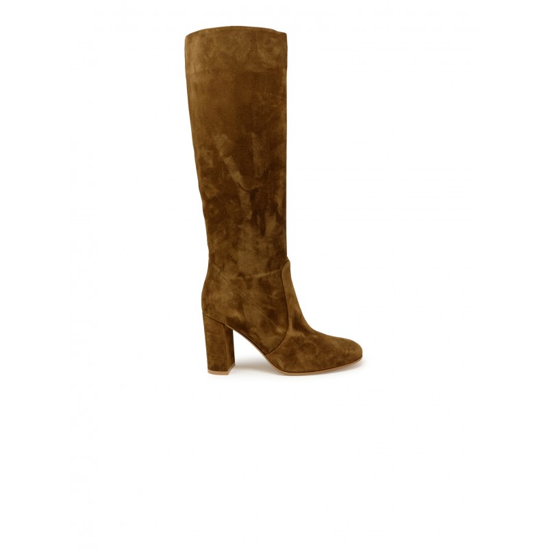 GIANVITO ROSSI G80627-85RIC-C45 SUEDE BROWN GLEN BOOTS