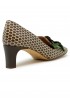 CHIE MIHARA SHUZ POIS BROWN BEIGE LEATHER PUMPS