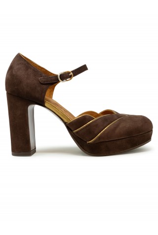 CHIE MIHARA UYAKO BROWN SUEDE PUMPS