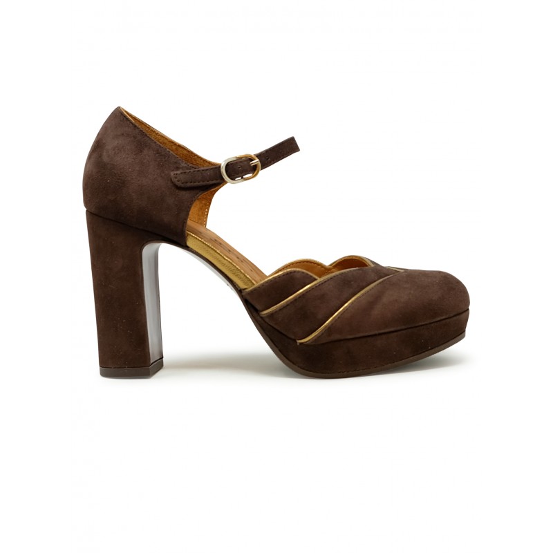CHIE MIHARA UYAKO BROWN SUEDE PUMPS