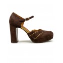 CHIE MIHARA UYAKO BROWN SUEDE PUMPS