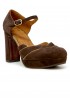 CHIE MIHARA UYAKO BROWN SUEDE PUMPS