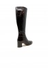 CHIE MIHARA NISHAWA BROWN PATENT LEATHER BOOTS