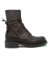 PAROSH D060130 HIMSHOE 086 DARK BROWN LEATHER LACE UP BOOTS
