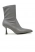 SERGIO LEVANTESI JANET67 GREY LEATHER ANKLE BOOTS
