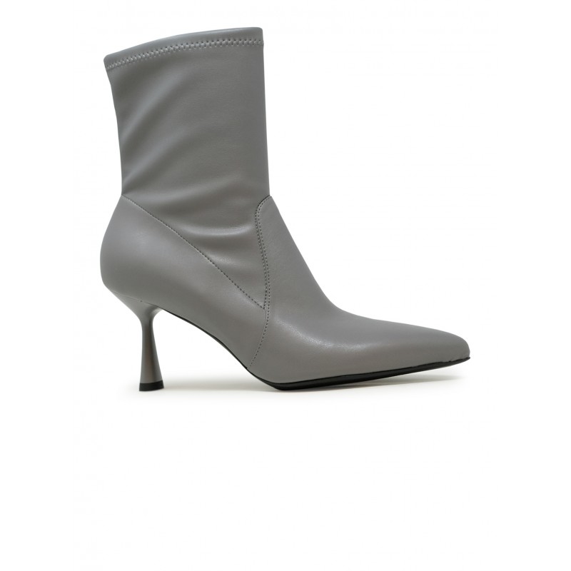 SERGIO LEVANTESI JANET67 GREY LEATHER ANKLE BOOTS