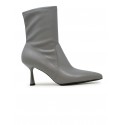 SERGIO LEVANTESI JANET67 GREY LEATHER ANKLE BOOTS