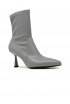 SERGIO LEVANTESI JANET67 GREY LEATHER ANKLE BOOTS