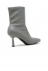 SERGIO LEVANTESI JANET67 GREY LEATHER ANKLE BOOTS