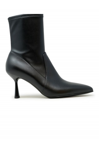 SERGIO LEVANTESI JANET67 BLACK LEATHER ANKLE BOOTS