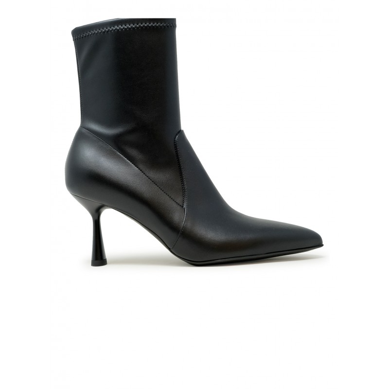 SERGIO LEVANTESI JANET67 BLACK LEATHER ANKLE BOOTS