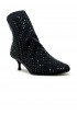 ELENA IACHI R61BLACK LEATHER/GLITTER ANKLE BOOTS