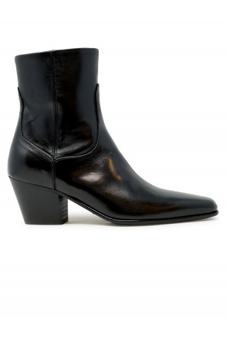 PANTANETTI 20271L BLACK LEATHER ANKLE BOOTS