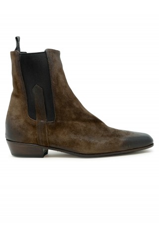 PANTANETTI 220241A BROWN SUEDE ANKLE BOOTS