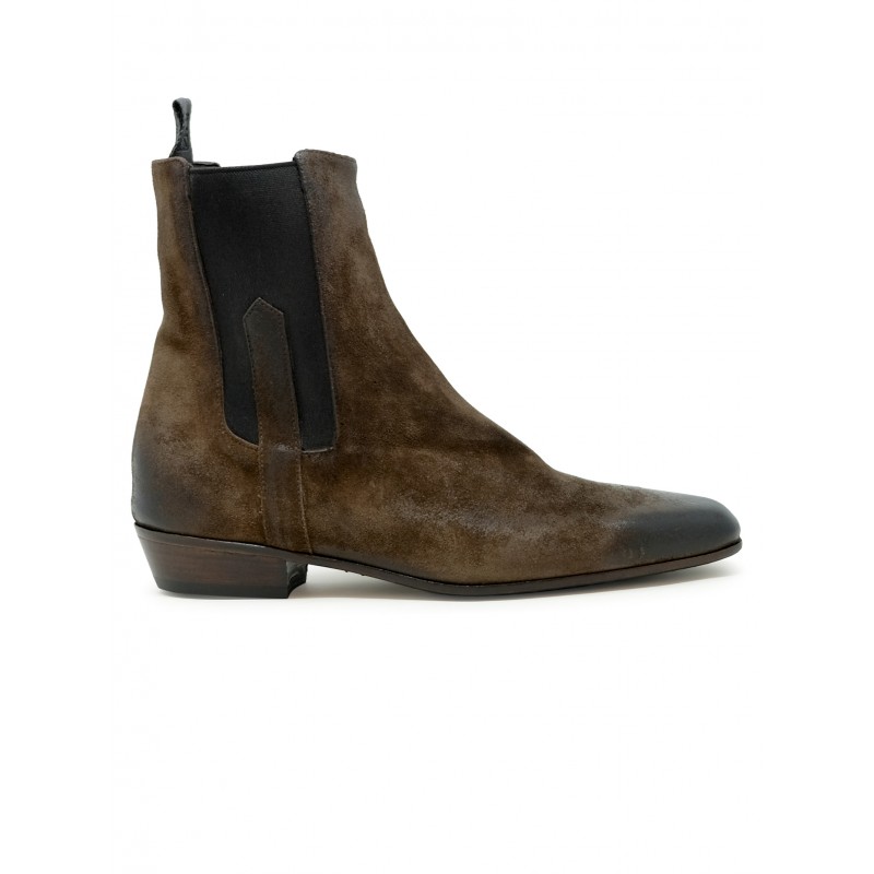 PANTANETTI 220241A BROWN SUEDE ANKLE BOOTS