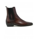 PANTANETTI 20251H BORDEAUX LEATHER ANKLE BOOTS
