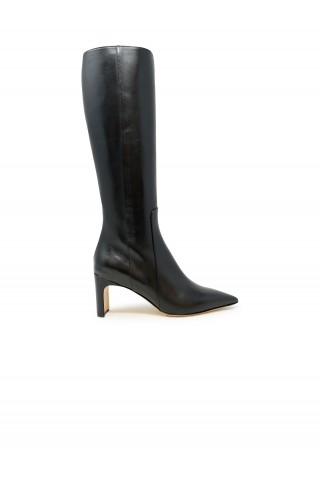 MARA BINI T242 BLACK LEATHER ANKLE BOOTS