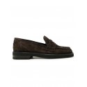 SANTONI WUQE72359BJ1NVCYT50 QUENTIN SUEDE BROWN LOAFERS
