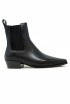 ELENA IACHI A5900-X BLACK LEATHER ANKLE BOOTS