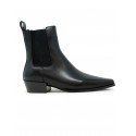 ELENA IACHI A5900-X BLACK LEATHER ANKLE BOOTS