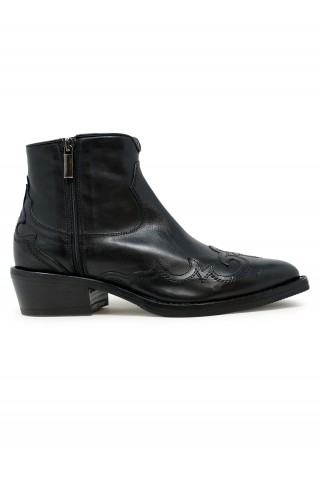 DUCCIO DEL DUCA DD151 BLACK LEATHER BOOTS