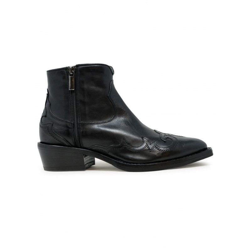 DUCCIO DEL DUCA DD151 BLACK LEATHER BOOTS