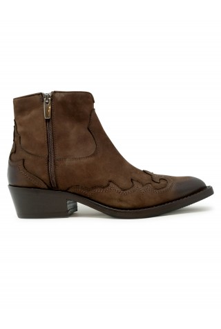 DUCCIO DEL DUCA DD151 BROWN SUEDE ANKLE BOOTS