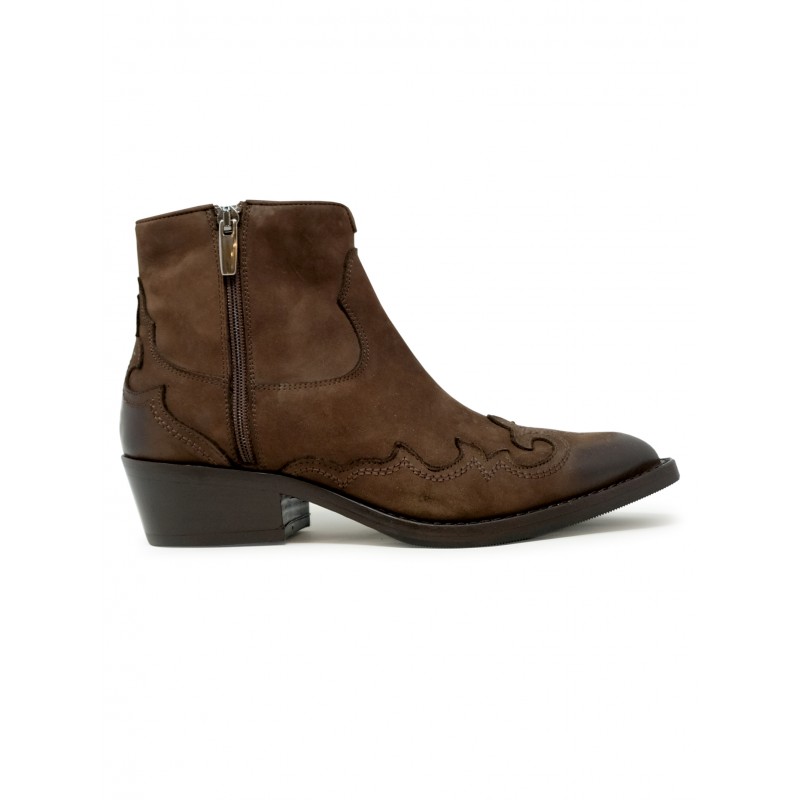 DUCCIO DEL DUCA DD151 BROWN SUEDE ANKLE BOOTS