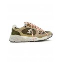 PREMIATA MASED VAR.8521L LEATHER BEIGE AND KAKI SNEAKERS