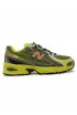 NEW BALANCE U74099S FIELD GREEN BLACK CEMENT MESH NUBUCK SNEAKERS