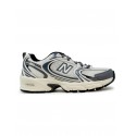 NEW BALANCE U530COC SEA SALT AND MAGNET MESH NUBUCK SNEAKERS