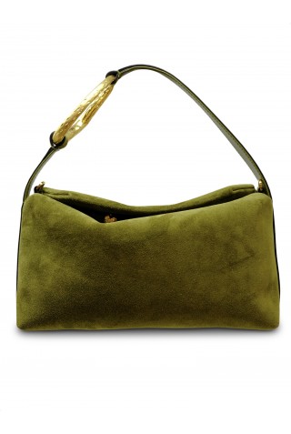 BIAGINI 9118 LIAISON GREEN SUEDE BAG