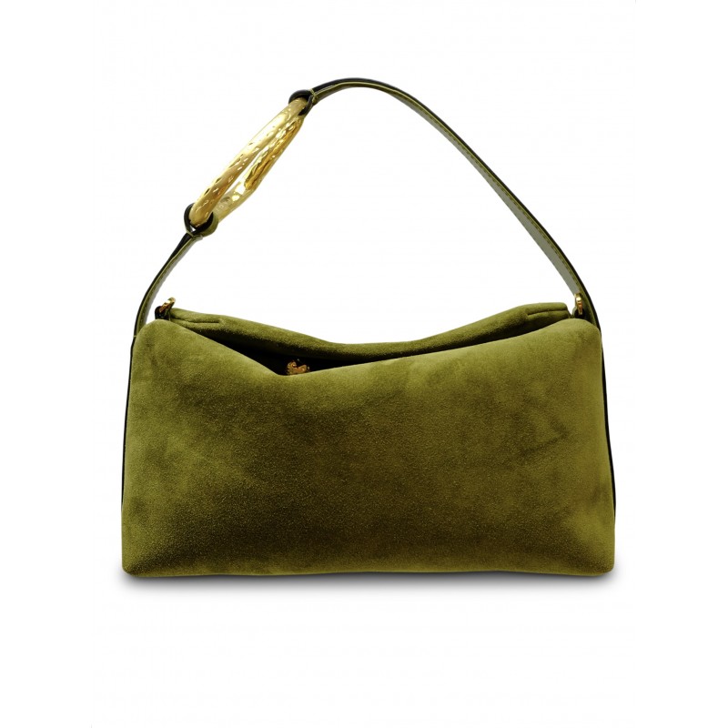 BIAGINI 9118 LIAISON GREEN SUEDE BAG