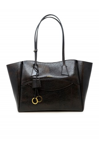 HIDESINS SH12LGTMR LEATHER LAGOON BROWN SHOPPER HANDBAG