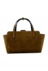 HIDESINS FL12SDCHO FLAP M SUEDE CHOCOLAT HANDBAG