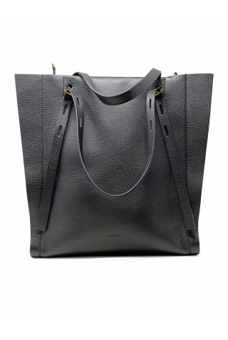 MINO BOSSI PRKIKIAIRE BLACK LEATHER BAG