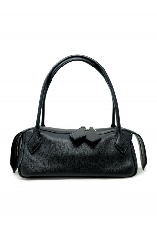 MINO BOSSI FOLDANNAAIRESB BLACK LEATHER BAG