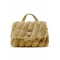 ZANELLATO 068010-237000 Z0238 POSTINA FIOCCO BEIGE LEATHER AND FUR BABY BAG